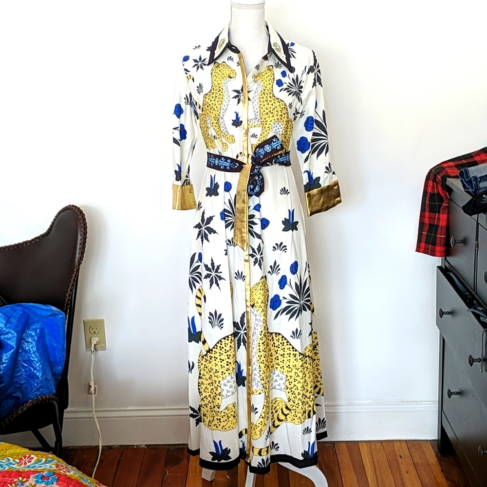 Midi leopard dress